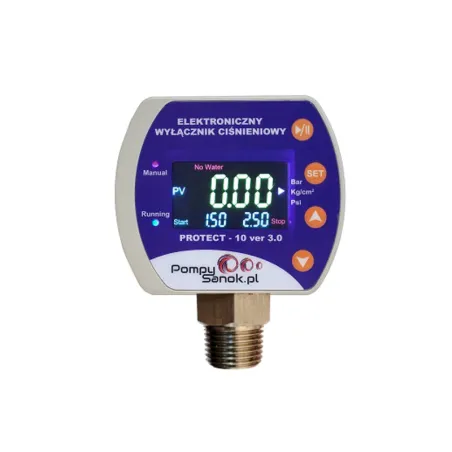 Elektroniczny wyłącznik ciśnieniowy EWC PROTECT 10 wer.3.0 SS przyłącze ze stali nierdzewnej