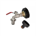 Korek 55/60 z zaworem czerpalnym 3/4" do zbiornika 1000 L IBC (mauser)