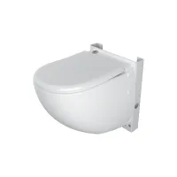 SANICOMPACT COMFORT - Ceramiczna miska WC z deską, bez spłuczki, z wbudowanym pompo-rozdrabniaczem