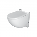 SANICOMPACT COMFORT - Ceramiczna miska WC z deską, bez spłuczki, z wbudowanym pompo-rozdrabniaczem