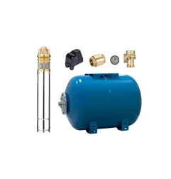 Zestaw głębinowy Pompa SKM 100 230V ze zbiornikiem hydroforowym 80l + akcesoria