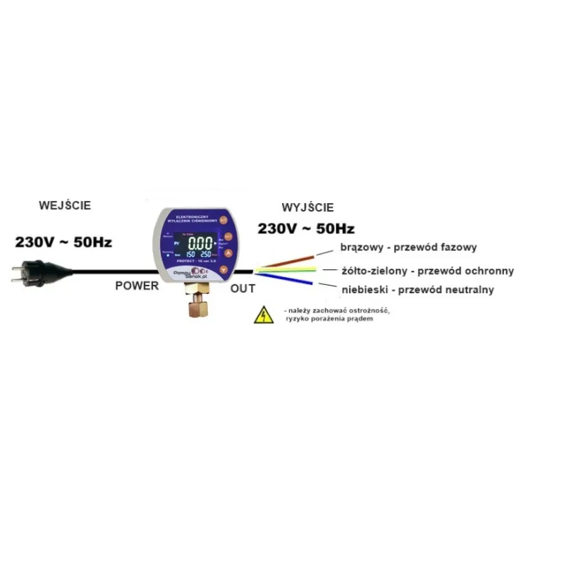 Elektroniczny wyłącznik ciśnieniowy EWC PROTECT 10 wer.3.0 przyłącze 3/8"