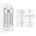 Pompa głębinowa 4SAN 03-16 1,1kW 230 V