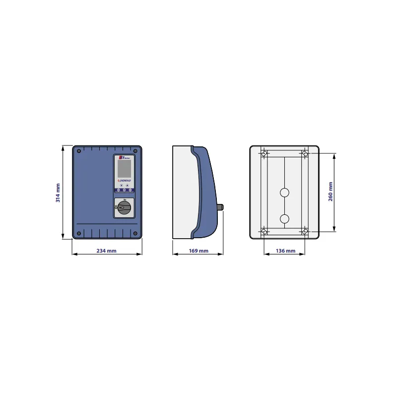 Wielofunkcyjna elektroniczna skrzynka sterująca E1 TRI/1 dla 1 pompy