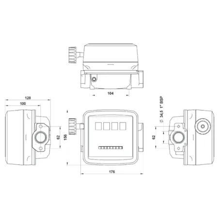 Mechaniczny licznik przepływu cieczy K44