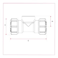 Trójnik mosiężny do rur PE 32x1"x32 GW ITAP VX 035