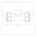 Trójnik mosiężny do rur PE 32x1"x32 GW ITAP VX 035