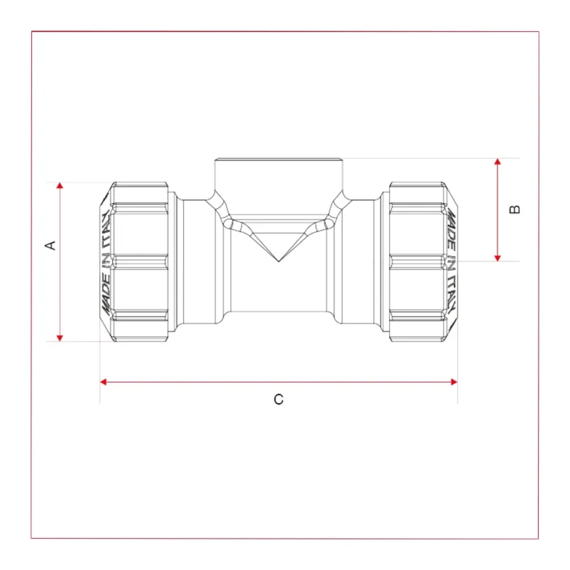 Trójnik mosiężny do rur PE 32x1"x32 GW ITAP VX 035