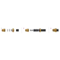 Mosiężne kolano skręcane do rur PE 32x1" GZ / kolano przejściowe / 040 VX ITAP