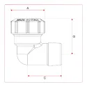 Mosiężne kolano skręcane do rur PE 40x1 1/4" GZ / kolano przejściowe / 040 VX ITAP