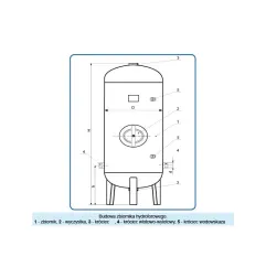 Zbiornik hydroforowy ocynkowany pionowy 200L WIMEST