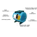 Zbiornik membranowy poziomy Aquafos SPTB100H 100 l