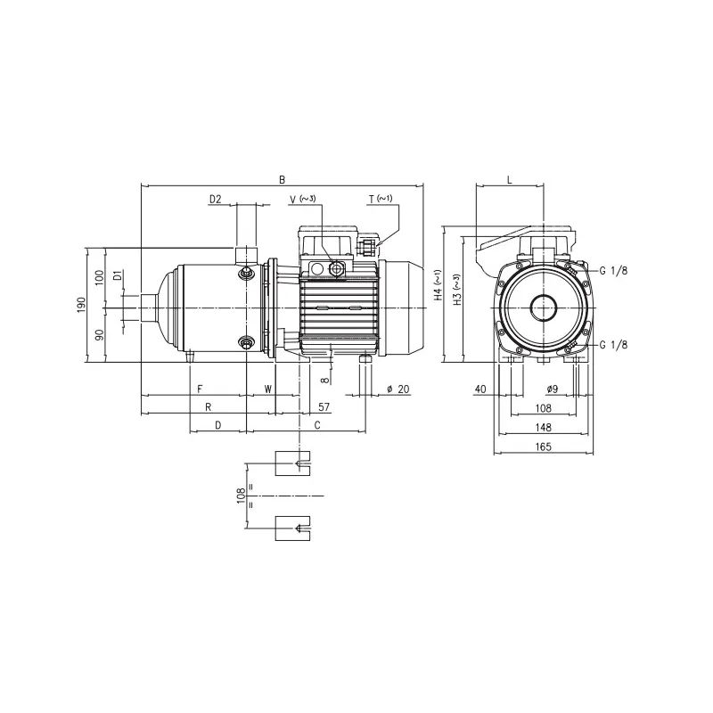 Pompa pozioma wielostopniowa EBARA MATRIX/E 3-5T/0,75M (230V)