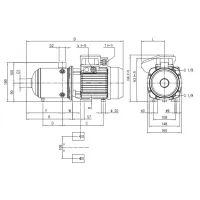 Pompa pozioma wielostopniowa EBARA MATRIX/I 3-4T/0,65 (400V)